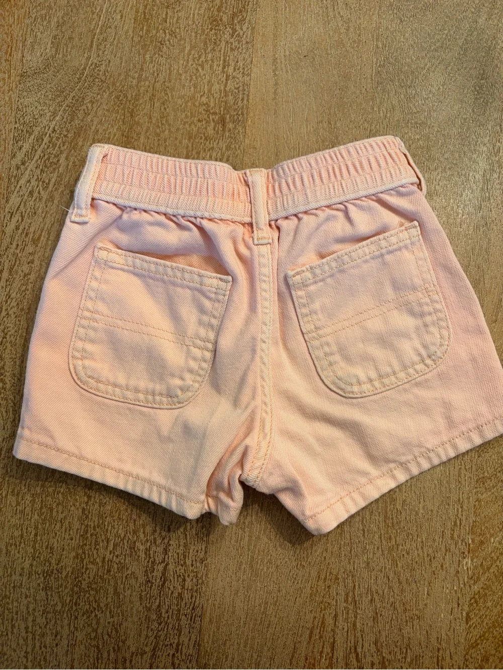 Old Navy Girls' Elastic Waist Peach Denim Shorts